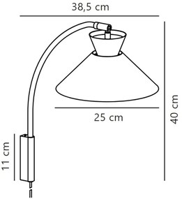 Nordlux - Fali lámpa DIAL 1xE27/40W/230V fehér