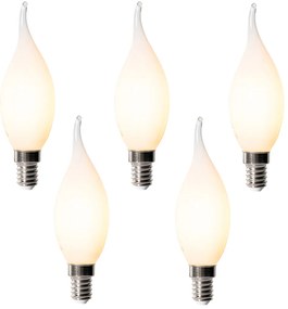 5 darabos E14 dimmelhető LED izzókészlet BXS35 Opál 4W 450 lm 2200K