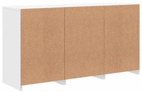 fehér tálalószekrény LED-világítással 123 x 37 x 67 cm