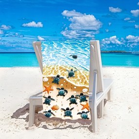 Strandtörölköző LIFE 100x180 cm színes, 100% mikroszálas