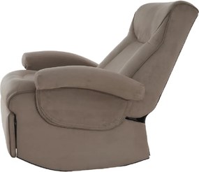 Mechanikusan állítható pihenő fotel, szürkés barna textil, SUAREZ