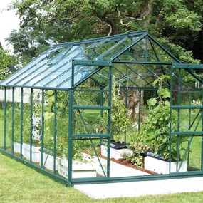 üvegház VITAVIA URANUS 11500 tiszta üveg 3 mm zöld színű LG1039
