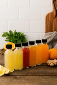6 részes üveg palack szett 100 ml
