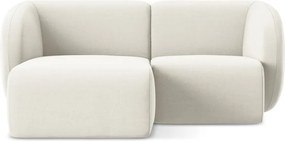 Bézs bársony sarokkanapé (bal oldali-heverő résszel) Lani – Makamii