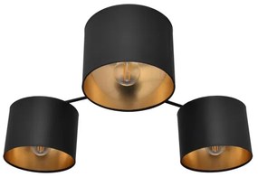 Felületre szerelhető csillár ALBA 3xE27/15W/230V fekete/arany