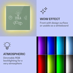 Klarstein Mojave 500 smart, infravörös hősugárzó 2 az 1-ben, konvektor, 60 x 60 cm, 500 W, RGB világítás