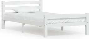 vidaXL fehér tömör fenyőfa ágykeret 100 x 200 cm