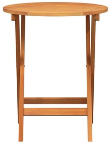 Összecsukható Kerti Asztal Kerek Ø60x72 cm Tömör Akácfa