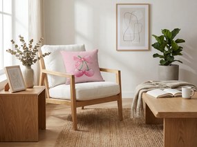 Párnahuzat CHERRIES 45x45 cm, rózsaszín