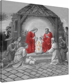 Vászonkép 40x40 Szent család piros