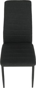 Étkezőszék, sötétszürke szövet/fekete fém, COLETA NOVA