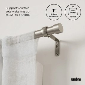 Rozsdamentes acél bővíthető függönykarnis 305 - 457 cm Cappa – Umbra
