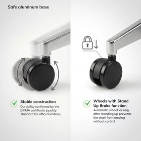 Ergonomikus irodai szék fekete hálós VECTOR