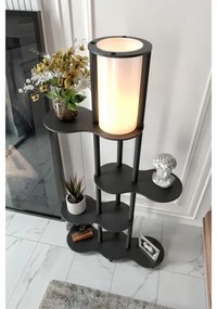 Állólámpa polcokkal NOTO 1xE27/40W/230V fekete