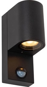 Lucide 69803/01/30 -Kültéri érzékelős lámpa ZARO 1xGU10/7W/230V IP65 fekete