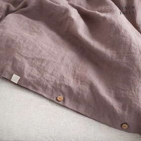 Rózsaszín egyszemélyes len ágyneműhuzat 135x200 cm – Linen Tales