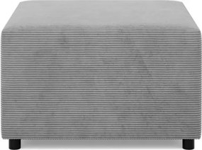 Zeus puff, kordbársony, 70x70, szürke