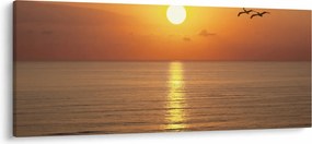Kép - Naplemente az óceán felett (120x50 cm)