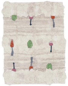 Krémszínű pamut gyerek játszószőnyeg 120x160 cm Veggie Garden – Lorena Canals