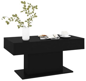 Fekete szerelt fa dohányzóasztal 96 x 50 x 45 cm