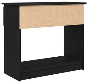 fekete konzolasztal fiókokkal 85,5x38,5x74,5 cm