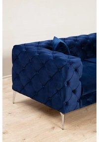 Sötétkék bársony kanapé 197 cm Como – Artie