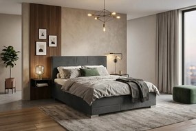 KATI ágy 180x200 cm Sötétszürke Matrac nélkül