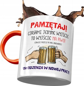 Narancssárga bögre Búcsú a munkából Ajándék Nyomtatott Fotóval