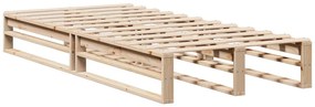 tömör fa könyvespolcos ágy matrac nélkül 100 x 200 cm