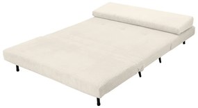 Krémszínű kordbársony kinyitható kanapé 140 cm Mallory – Støraa