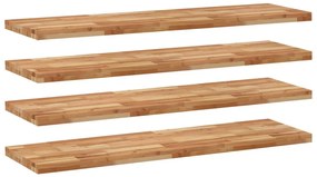 4 db olajbevonatú tömör akácfa függőpolc 140 x 40 x 4 cm
