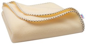 Gyerek fleece takaró New Baby 100x75 bézs csillagok