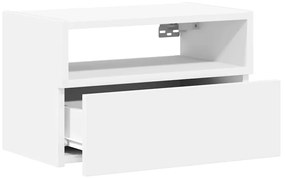 fehér falra szerelhető éjjeliszekrény 45 x 26 x 28,5 cm