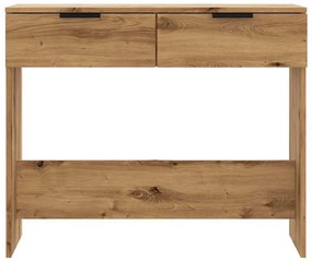 kézműves tölgy színű szerelt fa dohányzóasztal 90x36x75 cm