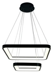 Brilagi - FALCON SLIM LED, dimmelhető kábellel függesztett csillár 78W/230V 50x50 cm fekete + távirányító