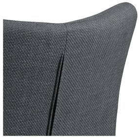 Sötétszürke kárpitozott karfás étkezőfotel szett 2 db-os Laura – Actona