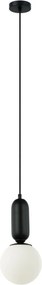 ITALUX PND-02340-1S-BK ALDEVA Modern Függesztett Lámpa Fehér, Fekete E27 IP20