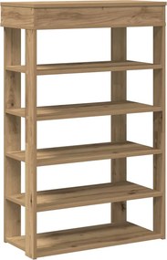 vidaXL kézműves tölgy színű szerelt fa cipősszekrény 60x30x98 cm