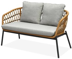 Kerti Ülőgarnitúra, Fém + Polyrattan, Barna. AZ-L1880 NAT