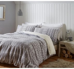Alpine szürke fleece ágyneműhuzat, 200 x 200 cm - Catherine Lansfield