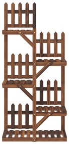tömör fenyőfa virágtartó állvány 60 x 25 x 130 cm