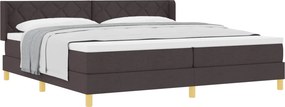 vidaXL Boxrugós ágy matracmal Sötét Barna 200 x 200 cm Poliészter