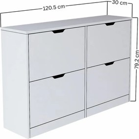 Duru Matte White cipősszekrény