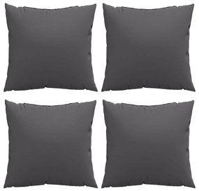 4 db antracitszürke szövet kanapépárna 40 x 40 cm