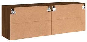 2 db barna tölgyszínű falra szerelhető TV-szekrény 60x30x41 cm