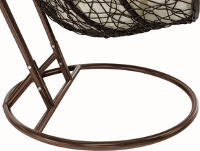 Függő dupla fotel, réz/barna/bézs, DALVEA 2 NEW