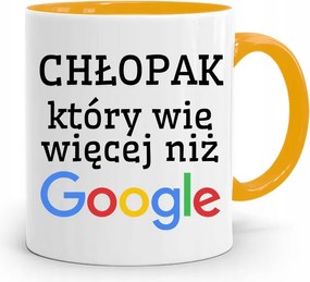 Sárga Bögre A Fiúnak, Aki Többet Tud, Mint A Google, fényképes nyomattal