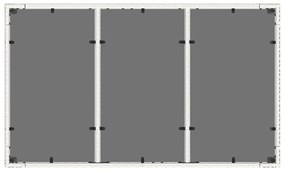 fehér polyrattan üveglapos kerti asztal 150 x 90 x 75 cm