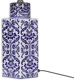 Fehér és kék porcelán asztali lámpa 53 cm MARCELIN Beliani