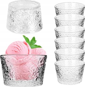 Fagylalt Poharak Desszertek Üveg 6x 290ml Fagylalt Desszertek Tartályok